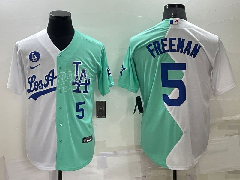 Men Los Angeles Dodgers #5 Freeman green white Nike 2022 MLB Jerseys